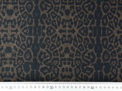 Punto di Roma Heavy Stretchjersey Leomuster, schwarz dunkelbraun