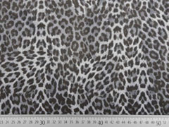 Wildlederimitat kleines Leomuster, grau