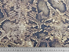 Wildlederimitat Schlangenmuster Snake Print, braun