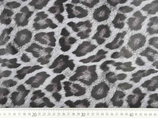 Lederimitat Leopardenmuster mit Struktur, schwarz