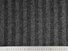 Mantelstoff Jacquard Fischgr�t angeraut, dunkelgrau