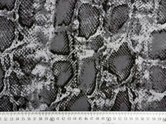Viskosestoff Schlangenmuster, grau