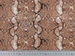 Baumwollstoff Schlangenmuster, braun