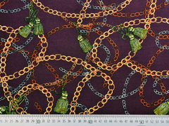 Viskosestoff Ketten und Quasten, bordeaux