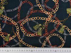 Viskosestoff Ketten und Quasten, dunkelgr�n