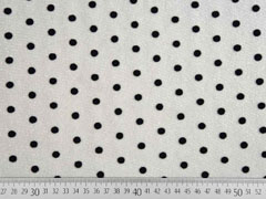 silbergrauer T�ll mit schwarzen Punkten, elastisch