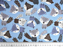 Alpenfleece Sweatstoff F�chse, hellblau