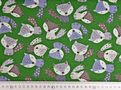 Alpenfleece Sweatstoff F�chse, Grasgr�n