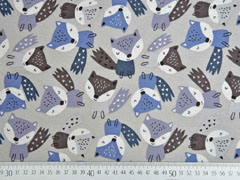 Alpenfleece Sweatstoff F�chse, ecru