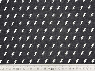 Jersey Blitze silber metallic, anthrazit melange