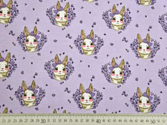 Jersey Hasengesichter Blumen, lila helllila
