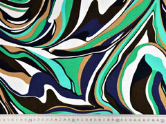 Viskosejersey Abstract, dunkelblau gr�n