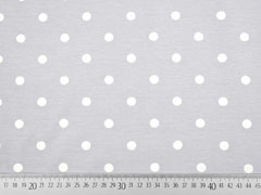 Jersey Punkte 1 cm, wei� hellgrau
