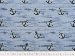 Jersey Anker, schwarz blau