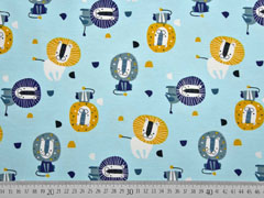 Jersey L�wen Halbmonde, hellblau