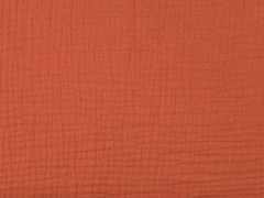 Musselin dreifach  Triple Gauze uni, terracotta
