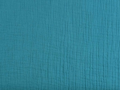 Musselin Double Gauze uni, petrol