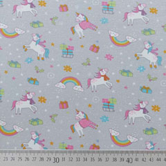 Jersey Einh�rner Weihnachtsgeschenke, hellgrau