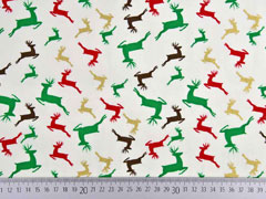 Baumwollstoff Rentiere, cremewei�