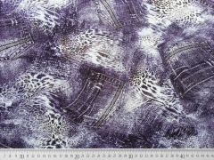 Viskosejersey Animal Print & Jeans, jeansblau