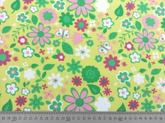 Baumwolle Sommerwiese, gelb