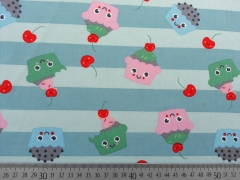 Baumwolle Cupcake Gesichter, mint