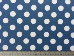 BW Punkte 2,2 cm - weiss auf jeansblau