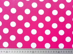BW Punkte 2,2 cm - weiss auf fuchsia
