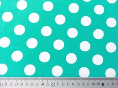 BW Punkte 2,2 cm - weiss auf aquamarin