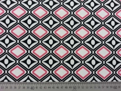 Jersey Ornamente, schwarz/wei� mit pink
