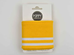 Fertigb�ndchen Streifen College Stil, wei� gelb