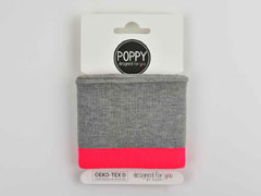 Fertigb�ndchen Streifen, neonpink grau