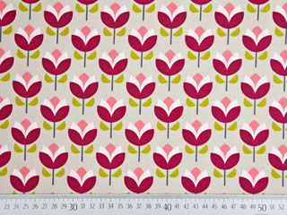 Canvas Tulpen , weinrot beige