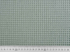 Waffelpiqu� Frottee, altgr�n