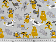 Soft Sweat Zootiere angeraut, ocker dunkelgrau hellgrau