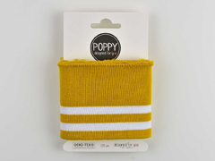 Fertigb�ndchen Streifen College Stil, wei� currygelb