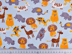 Soft Sweat Zootiere angeraut, ocker hellblau