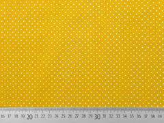 Baumwollstoff kleine Punkte Petite Dots, wei� ocker