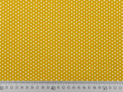 Baumwollstoff kleine Sterne Mini Stars, wei� ocker