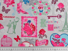 weicher Canvas Romance, pink hellgrau