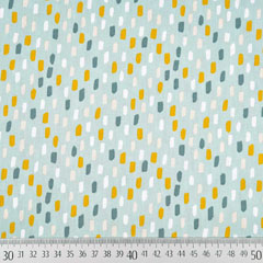 Baumwollstoff Pinselstriche,  ockergelb mint