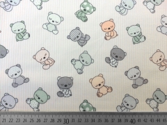 Popelin Mini Mini B�rchen - lachrosa / weiss