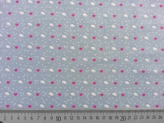 Jersey Herzchen & Briefumschl�ge Love Letters, grau