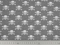 Sweat Totenk�pfe, grau melange