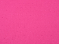 weicher Baumwollstoff Batist beflockt Punkte, hot pink