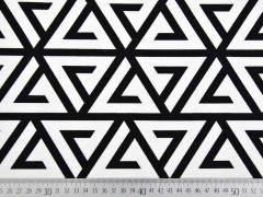 Dekostoff Triangle, schwarz weiss