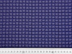 wattierter Steppstoff K�stchen, dunkelblau