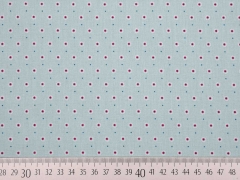 Baumwollstoff Punkte Bl�mchen, weinrot mint