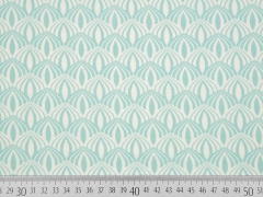 Baumwollstoff Zwiebelmuster, helles Mint