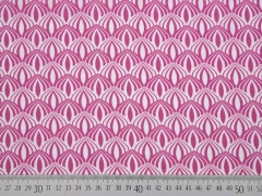Baumwollstoff Zwiebelmuster, mattes pink wei�